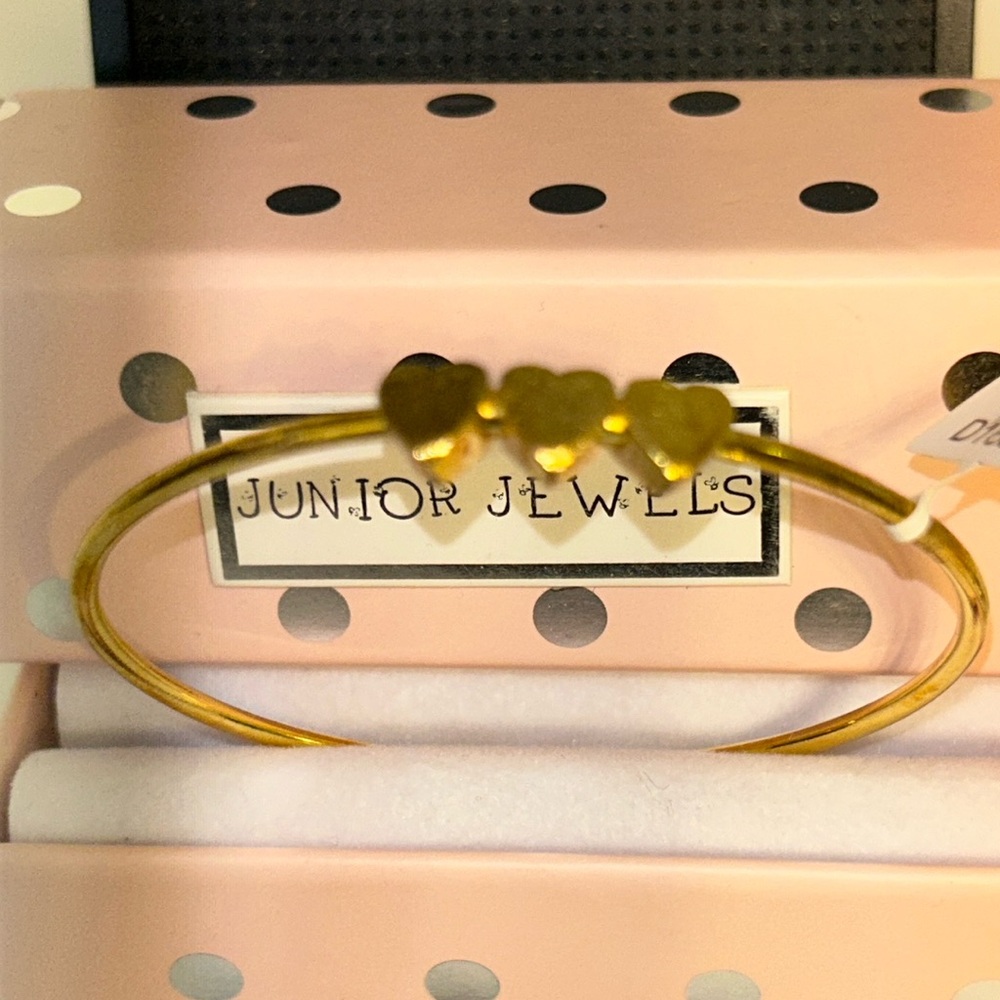 Bangle Junior Jewels 2” 3Hrt pol bangle kids size NEW